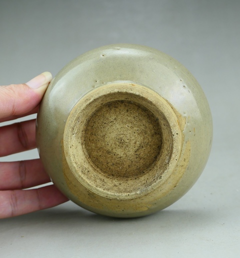 古玩陶瓷龍泉青瓷圓柱洗真品鑒賞圖