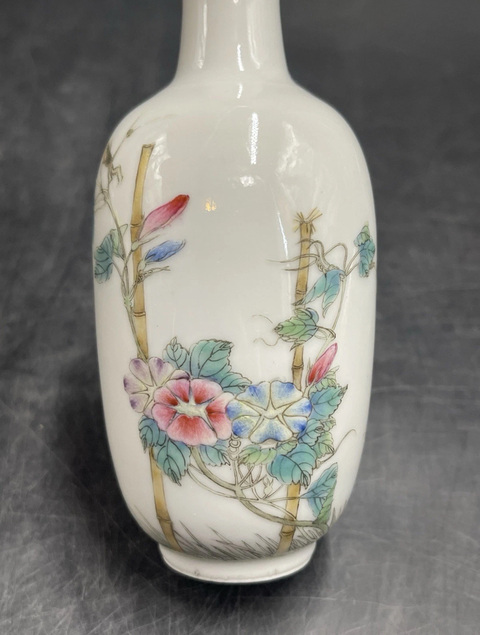 古玩陶瓷民國 粉彩花卉紋瓶真品鑒賞圖