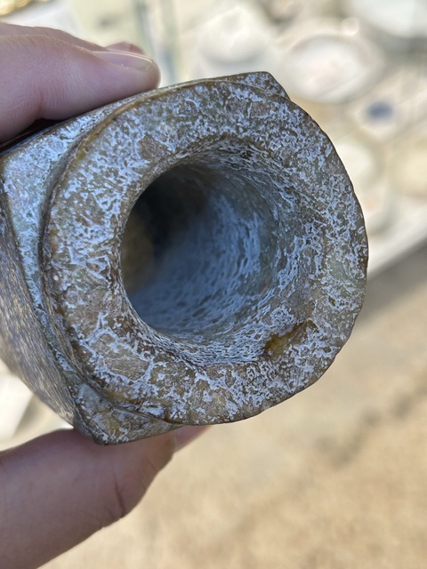 古玩玉器仿古做舊琮型件真品鑒賞圖