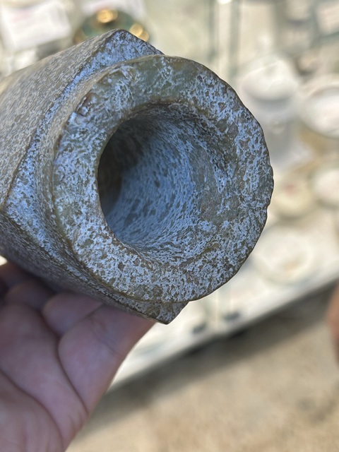 古玩玉器仿古做舊琮型件真品鑒賞圖