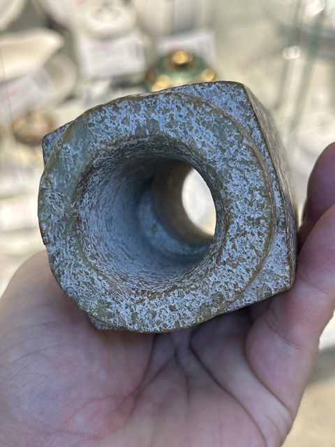 古玩玉器仿古做舊琮型件真品鑒賞圖