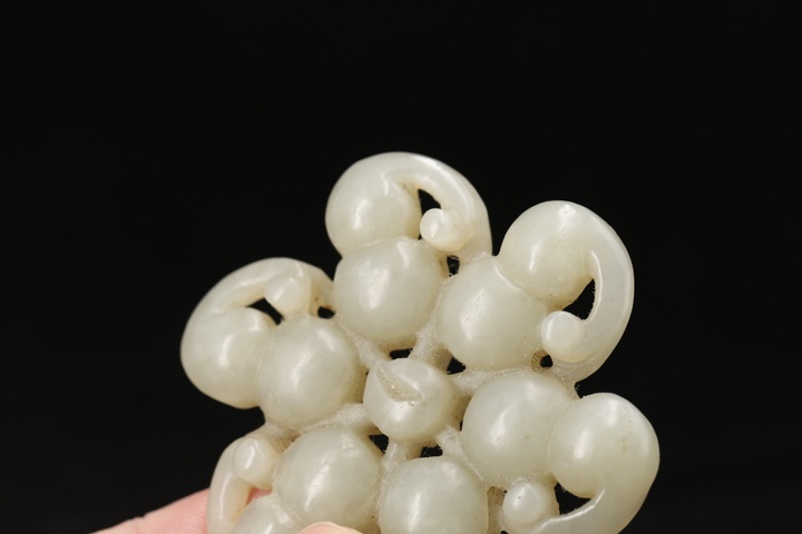 古玩玉器和田玉雕“花卉佩”真品鑒賞圖