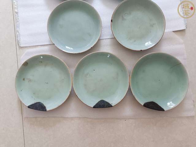 古玩陶瓷清代豆青釉盤拍賣，當前價格118元