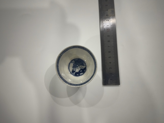 古玩陶瓷青花人物紋杯真品鑒賞圖