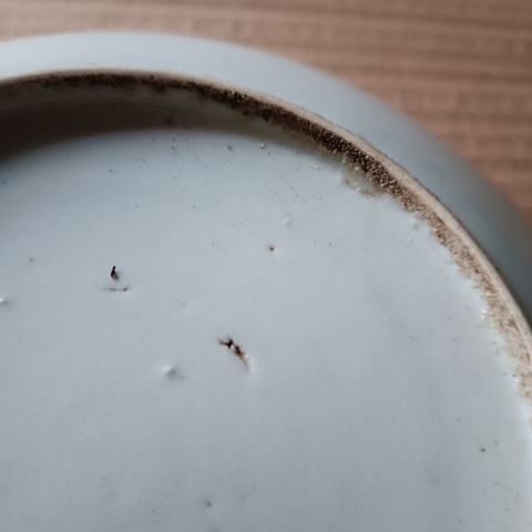 古玩陶瓷晚清民國青花魚盤拍賣，當前價格230元