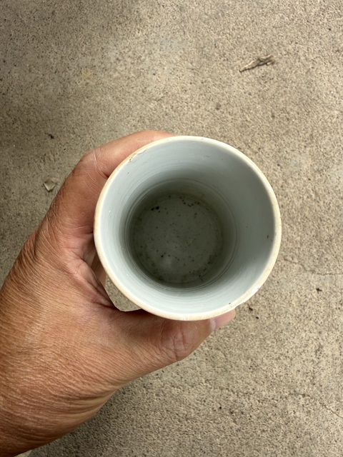 古玩陶瓷同治粉彩人物紋筆筒真品鑒賞圖