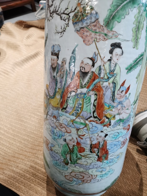 古玩陶瓷廣彩人物故事大瓶真品鑒賞圖