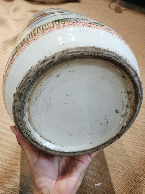 古玩陶瓷廣彩人物故事大瓶真品鑒賞圖