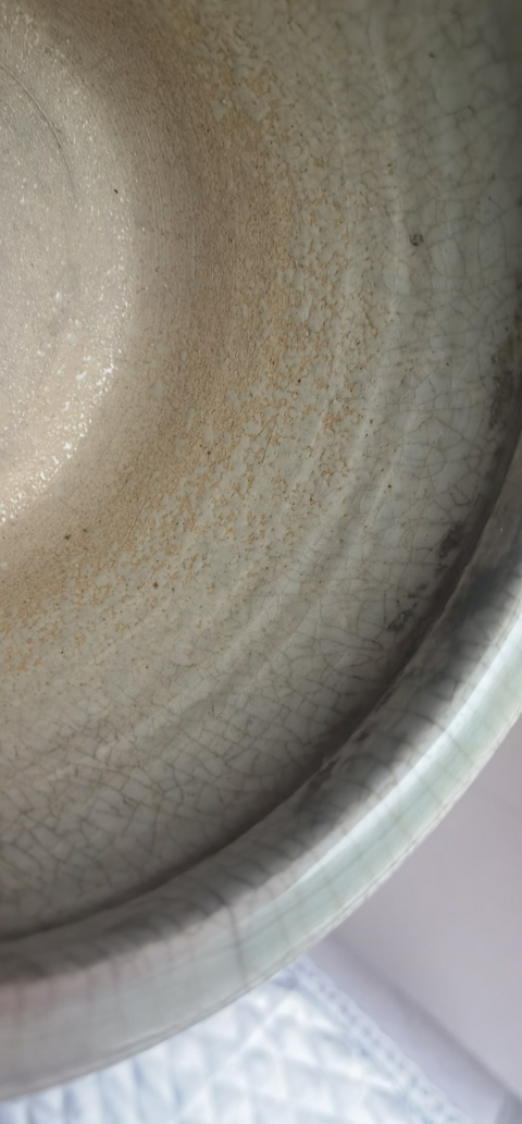 古玩陶瓷哥釉開片三足爐真品鑒賞圖