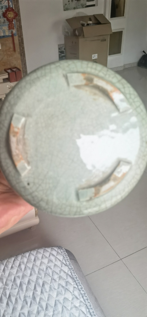 古玩陶瓷哥釉開片三足爐真品鑒賞圖