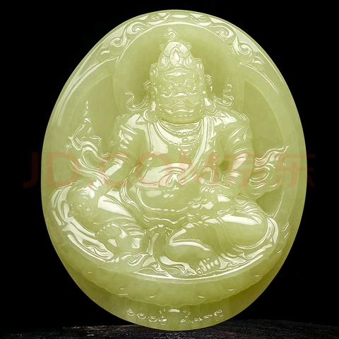 古玩玉器和田玉雕“財神牌”真品鑒賞圖