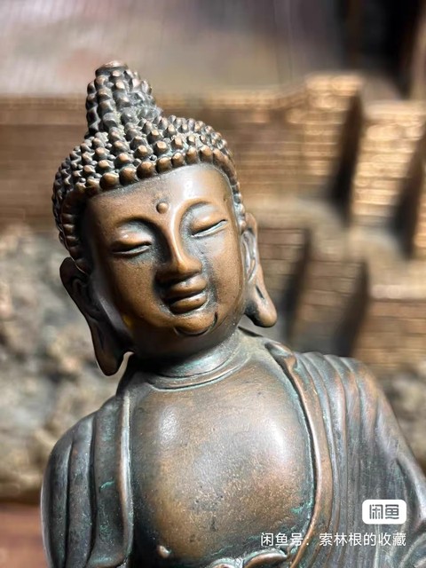 古玩銅器銅釋迦摩尼真品鑒賞圖