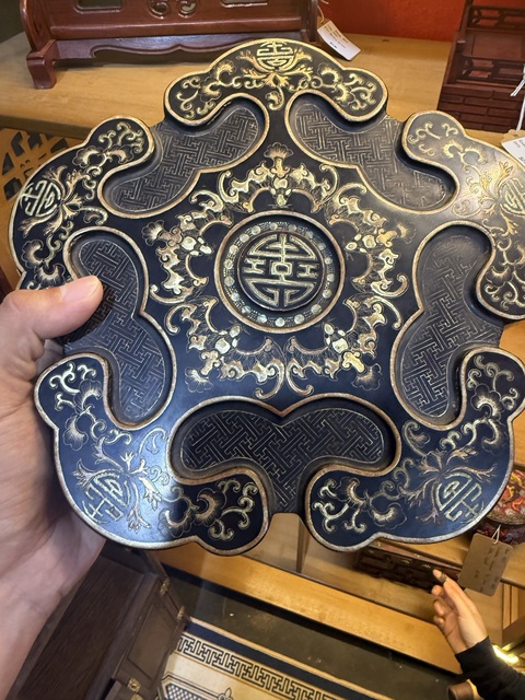 古玩雜項大漆描金捧盒真品鑒賞圖