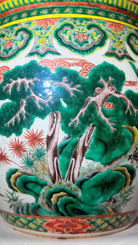 古玩陶瓷人物缸真品鑒賞圖