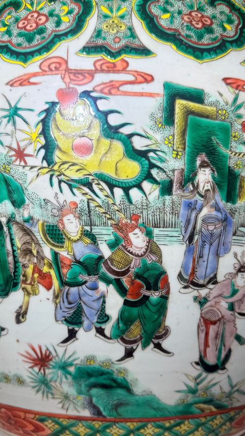 古玩陶瓷人物缸真品鑒賞圖