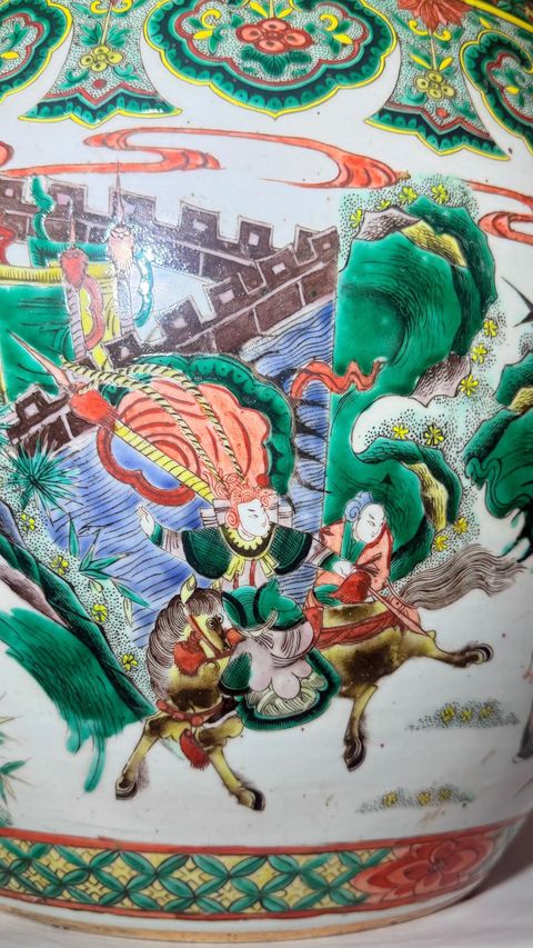 古玩陶瓷人物缸真品鑒賞圖