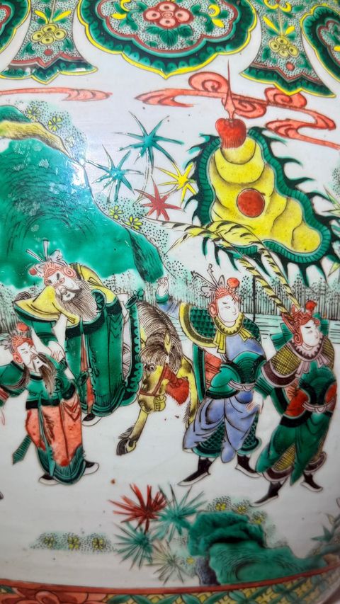 古玩陶瓷人物缸真品鑒賞圖