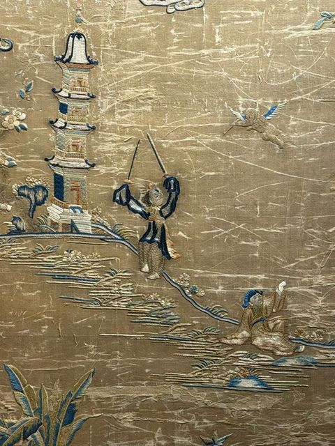 古玩雜項刺繡真品鑒賞圖