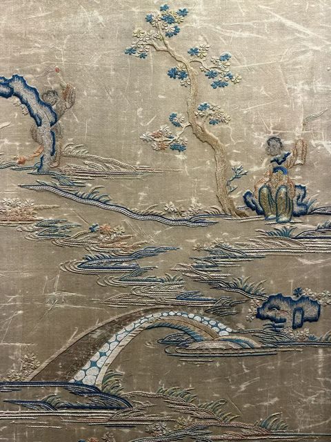 古玩雜項刺繡真品鑒賞圖