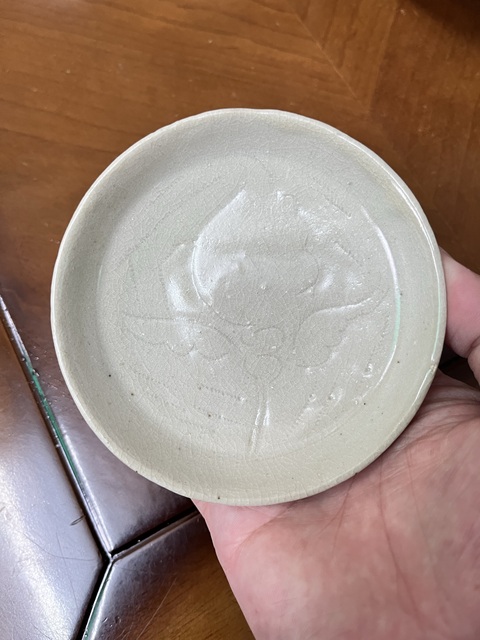 古玩陶瓷青白釉刻花洗真品鑒賞圖