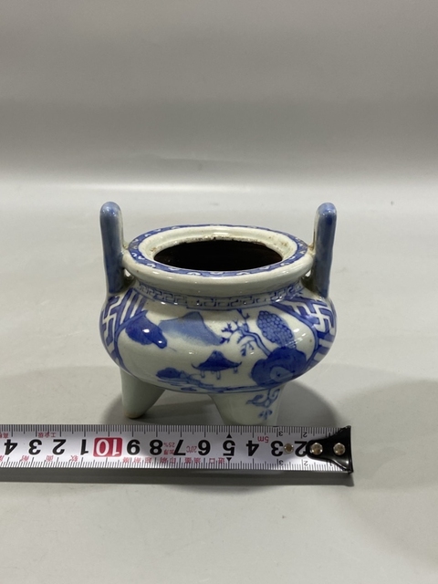 古玩陶瓷民國青花香爐真品鑒賞圖