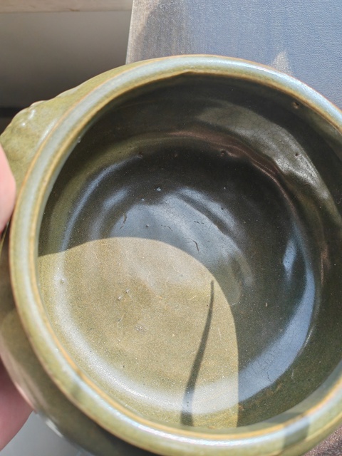 古玩陶瓷茶葉末釉獸耳香爐真品鑒賞圖