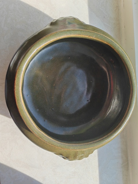 古玩陶瓷茶葉末釉獸耳香爐真品鑒賞圖