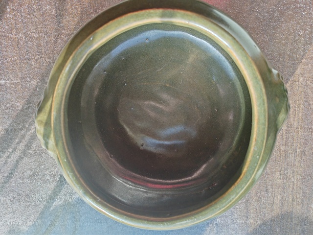 古玩陶瓷茶葉末釉獸耳香爐真品鑒賞圖