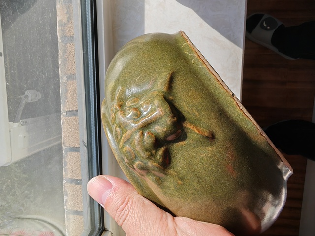 古玩陶瓷茶葉末釉獸耳香爐真品鑒賞圖