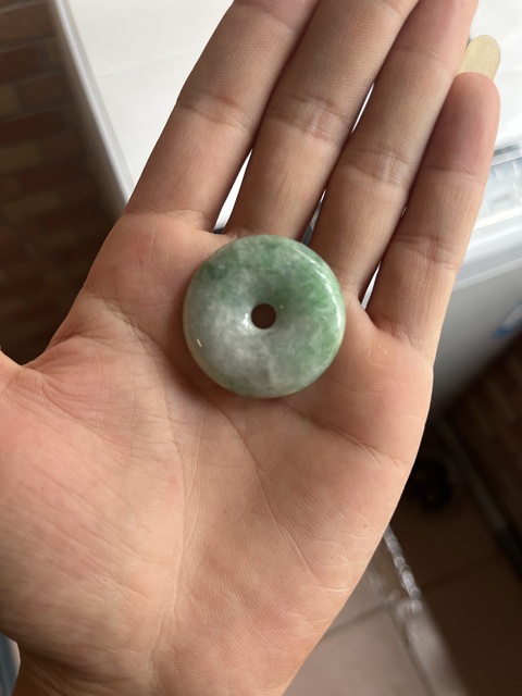 古玩玉器翡翠平安扣真品鑒賞圖