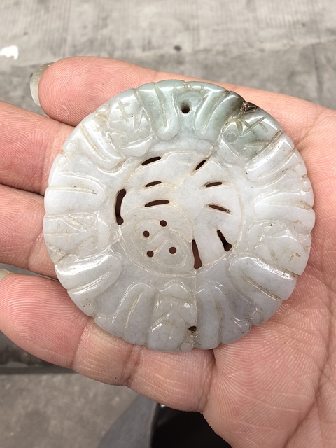 古玩玉器翡翠雕“五福佩”真品鑒賞圖