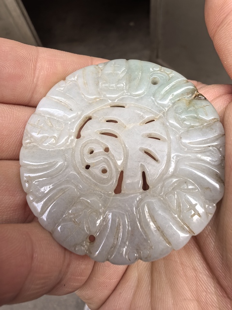 古玩玉器翡翠雕“五福佩”真品鑒賞圖