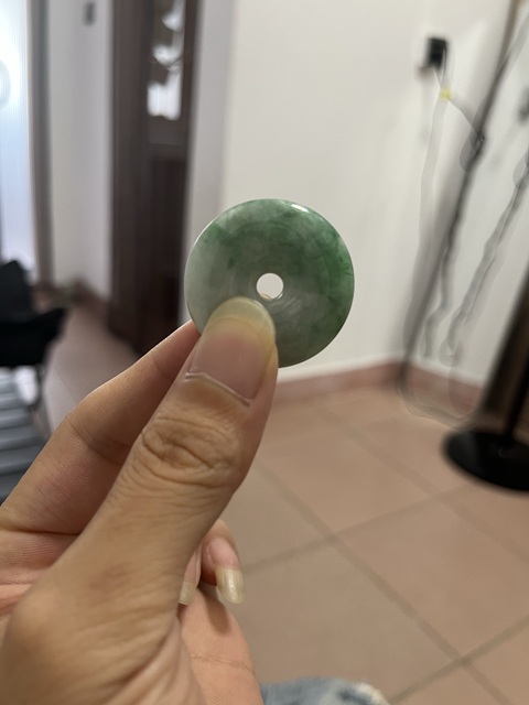 古玩玉器翡翠平安扣真品鑒賞圖