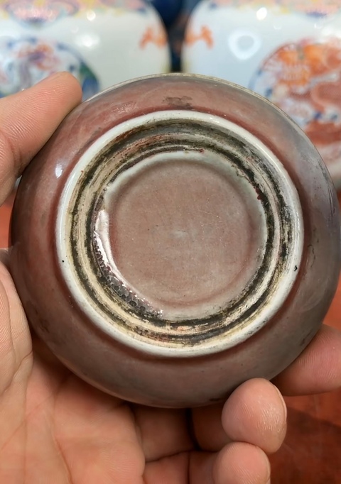 古玩陶瓷豇豆紅釉印盒真品鑒賞圖