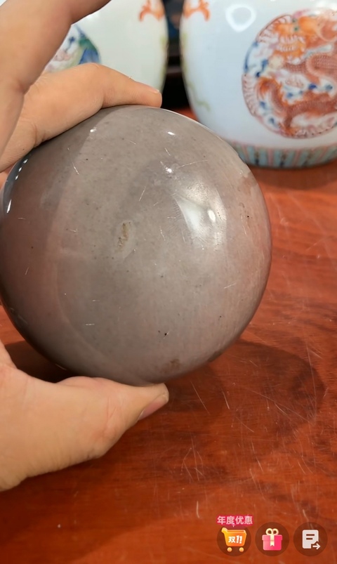 古玩陶瓷豇豆紅釉印盒真品鑒賞圖