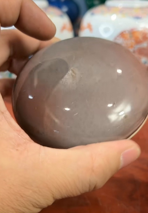 古玩陶瓷豇豆紅釉印盒真品鑒賞圖