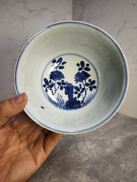 古玩陶瓷鳳紋青花碗拍賣，當前價格980元