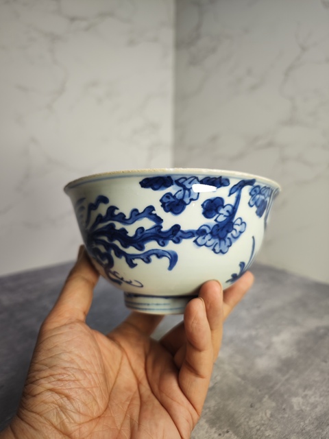 古玩陶瓷鳳紋青花碗拍賣，當前價格980元