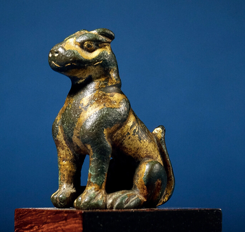 古玩銅器鎏金銅獸真品鑒賞圖