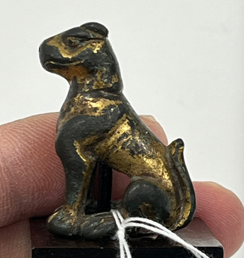 古玩銅器鎏金銅獸真品鑒賞圖