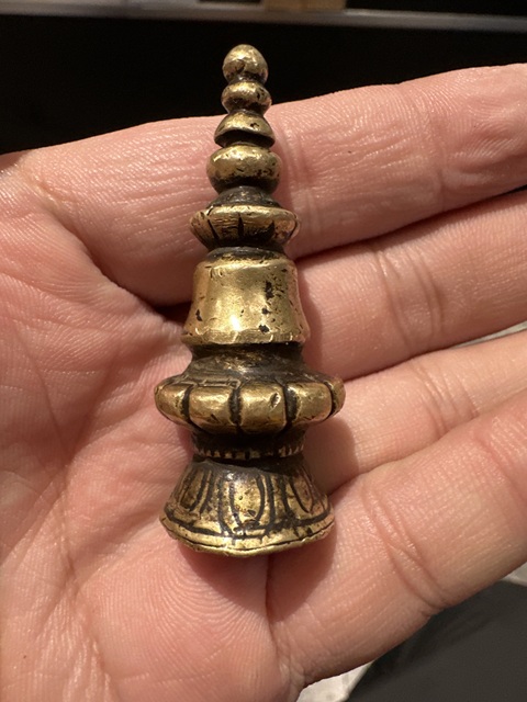 古玩銅器銅佛塔尖真品鑒賞圖