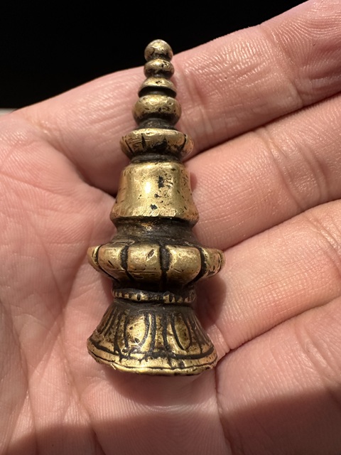 古玩銅器銅佛塔尖真品鑒賞圖