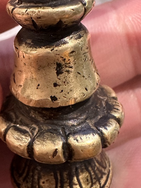 古玩銅器銅佛塔尖真品鑒賞圖