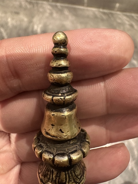 古玩銅器銅佛塔尖真品鑒賞圖