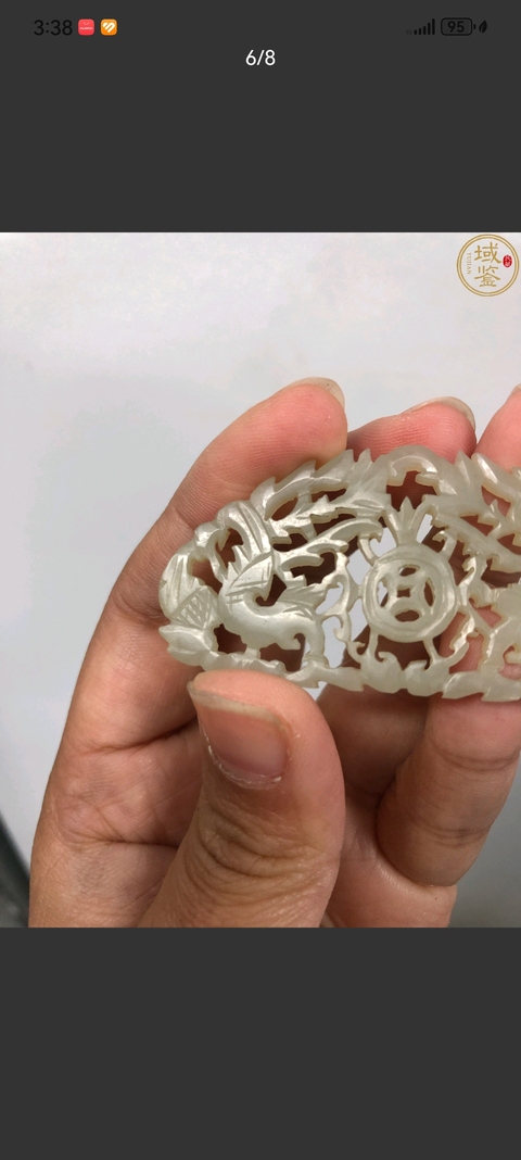 古玩玉器和田玉雙鳳牌真品鑒賞圖