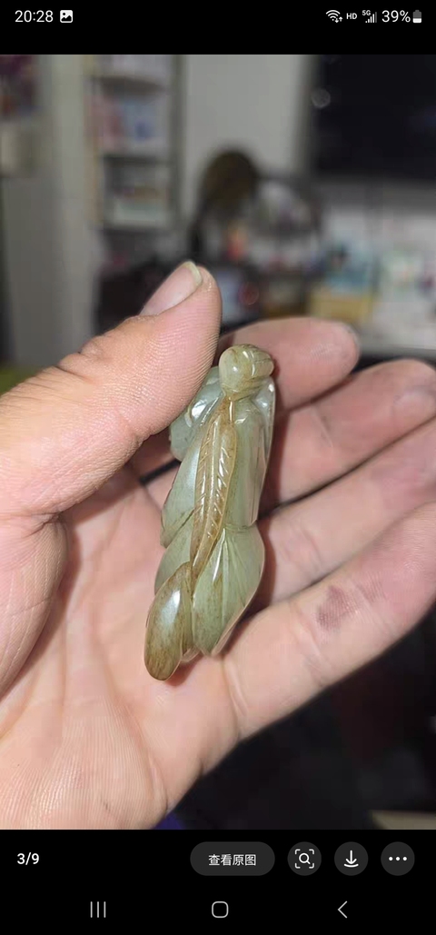 古玩玉器童子雕刻件真品鑒賞圖