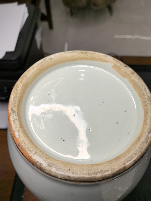 古玩陶瓷清晚期 粉彩梅竹雙清瓶真品鑒賞圖