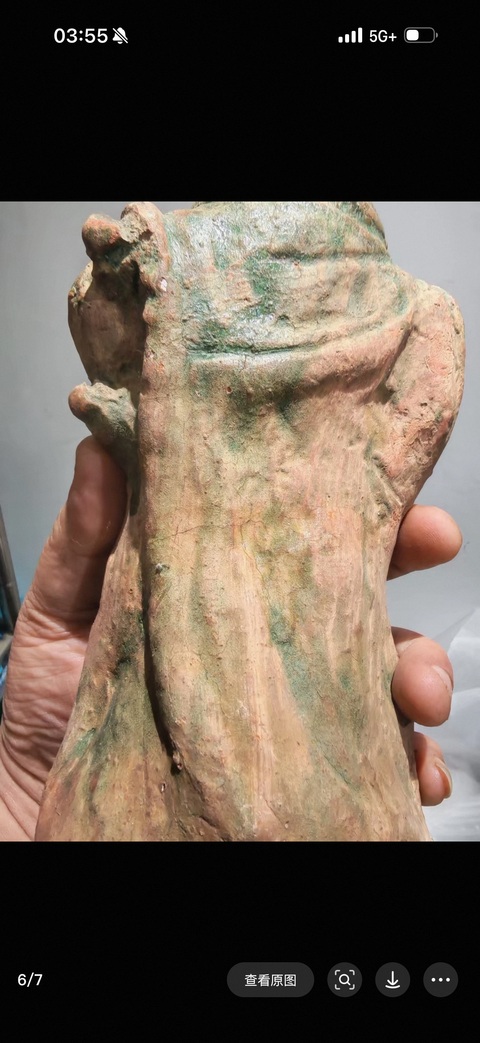 古玩陶瓷西壩窯綠釉人物造像真品鑒賞圖