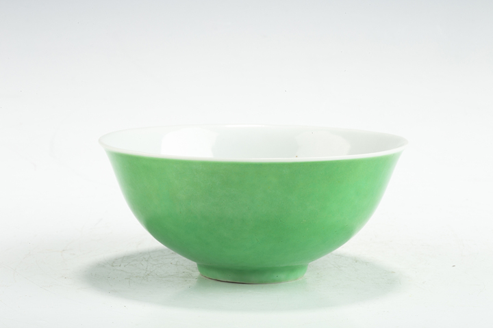 古玩陶瓷民國·綠釉碗真品鑒賞圖