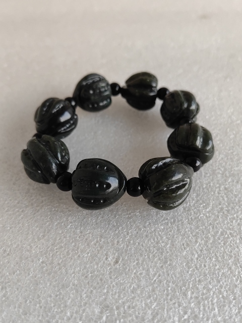 古玩玉器和田青玉手串拍賣，當(dāng)前價(jià)格398元